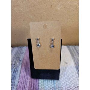 (3 for $15)~JoMa~ Silvertone Dangle Australian Crystal Earrings- NWT